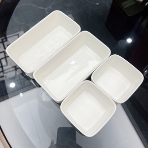 陶瓷蒸碗方形碗蒸炖锅专用碗耐高温微波炉家用纯白小碗创意米饭碗