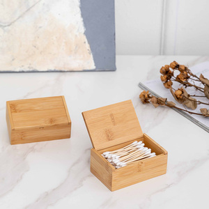 竹制棉签盒牙线盒方形棉签盒收纳整理创意牙线盒牙签罐牙签筒竹盒