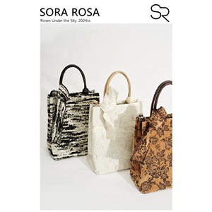SORA ROSA 新中式国风大容量单肩斜跨手提包设计感复古印花托特包