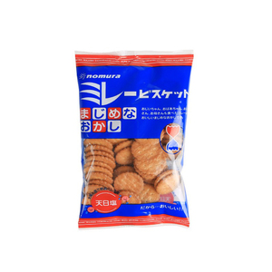 日本进口零食品野村煎豆天日海盐蜂蜜黄油小麦米勒脆饼小圆米饼干