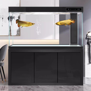 鱼缸客厅家用超白玻璃大型生态底滤一体龙鱼缸办公室2024新款定制