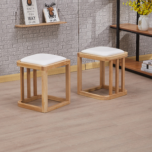 实木凳子家用简约现代新中式餐厅凳子创意客厅矮凳轻奢办公室茶凳