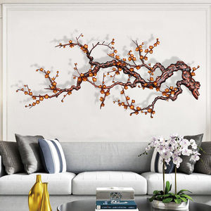 现代简约沙发背景墙立体壁饰创意中式梅花挂件客厅餐厅墙上装饰品