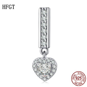 HFGT新款饰品银爱心配件珠子串珠散珠时尚心形手表链吊坠时尚个性