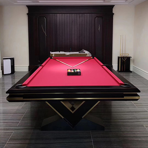 定制台球桌标准型家用美式黑八桌球台商用花式九球三合一会议餐桌