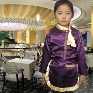 儿童服务员演出服幼儿收银员表演服餐厅服务生服装过家家扮演服