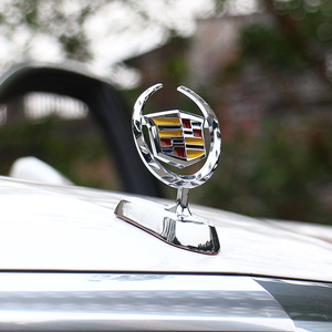 凯迪拉克专用车头立标全新升级车头引擎盖锌合金金属标改装标志