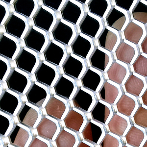 铝网格网菱形六角孔铝板网防护通风散热金属网阳台透气孔防掉过滤