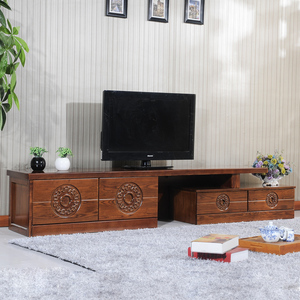 中式现代实木电视柜水曲柳橡木简约客厅茶几组合储物整装家具地柜