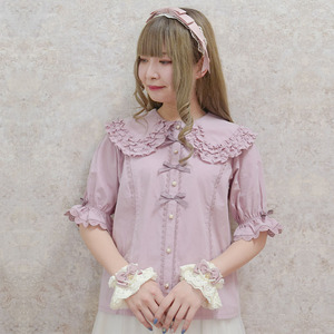 axesfemme kawaii日系Lolita少女娃娃领夏季甜美短袖衬衫CI81X05S