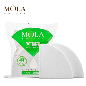 MOLA日本三洋手冲精品咖啡粉 滤纸V60 锥型加厚亚麻纤维漂白100片
