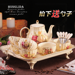 陶瓷咖啡杯套装欧式小奢华家用高档下午茶红茶花茶优雅英式茶具女