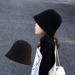 韩国儿童帽子秋冬男女童渔夫帽保暖毛线帽宝宝小童盆帽水桶帽潮