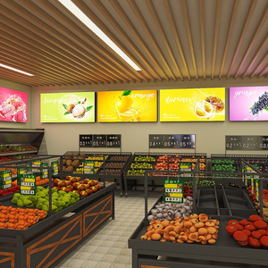 网红进口水果店招牌灯箱生鲜超市零食便利店商场货架展示发光广告