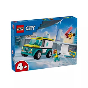 LEGO乐高城市系列 60403 滑雪救援队 儿童益智拼搭积木玩具礼物
