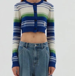 韩国设计师品牌OiOi 新款短款时尚毛衣开衫韩国正品直邮