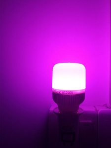 LED插电氛围小夜灯卧室浪漫粉色补光网红灯蓝紫红变色拍照粉紫灯
