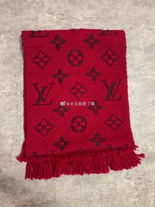 （国内现货）LV路易威登 经典 Logo 羊毛 红围巾 长方形 冬季男女
