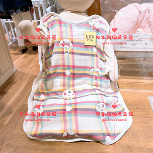 直邮日本制10mois婴幼儿童6层纱布棉双面可穿睡衣睡袋0-3岁2-7岁