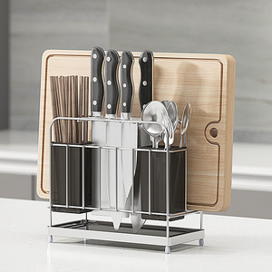 304不锈钢刀座刀架 筷子筷架菜板砧板架厨房收纳置物架多功能用品
