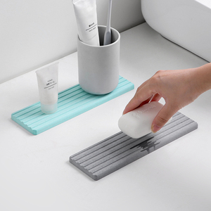 硅藻泥皂托洗手台洗漱肥皂置物杯垫卫生间台面速干多功能吸水神器