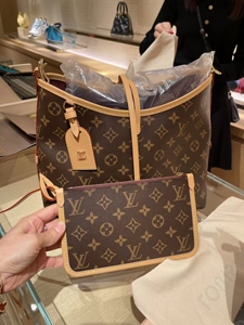 LV/路易威登女包CARRYALL新款小号老花子母包单肩斜挎包M46203