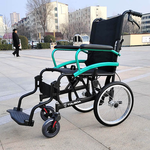铝合金旅游手推车可推坐老年购物超轻便携式折叠老人旅行轮椅小型