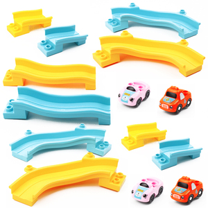 费乐大颗粒积木玩具配件儿童益智拼装百变滑道小车轨道车零件散件