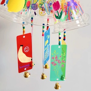幼儿园环创手工DIY创意多巴胺杯子风铃材料亲子活动手工吊饰装饰
