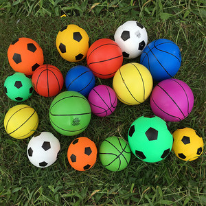 淘气堡儿童小皮球幼儿园专用 6寸小篮球8寸足球弹力球宝宝充气球