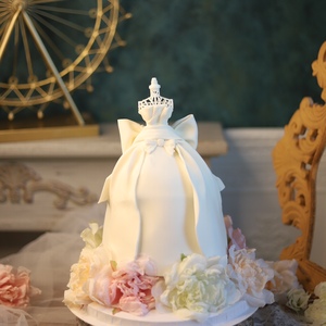 网红婚礼婚纱蛋糕白色人体模特衣架模型生日蛋糕烘焙装饰配件装饰