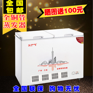 广州三龙冷柜BDG-226门柜双温冷冻冷藏冰柜卧式雪糕柜保鲜饮料柜