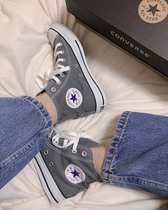 国内现货日版梨花灰国现匡威Converse  高帮/低帮 帆布鞋 基础款