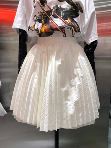 韩国东大门2024春夏新款时尚纯色百褶半身短裙女洋气高腰蓬蓬裙潮