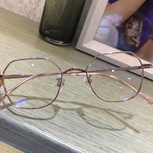玛沙琪男女MASACHI超轻纯钛近视眼镜架复古玫瑰金大框眼镜框6195