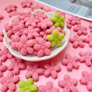 迷你樱花造型粉色饼干蛋糕装饰生日烘焙原料纸杯甜品摆件插件