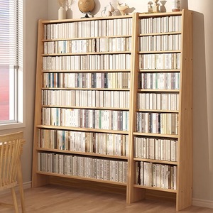 全实木书架家用置物架客厅收纳储物架梯形展示架靠墙简易多层书柜