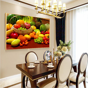 现代餐厅装饰画卧室墙画厨房壁画酒杯花卉饭店有框画水果挂画单幅
