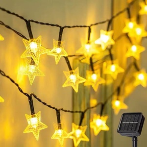 太阳能灯户外庭院灯LED七彩串灯防水花园别墅装饰星星灯串闪灯带