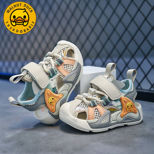 小黄鸭夏季童小童包头鞋子13岁婴儿软底学步鞋运动儿童童男童凉鞋