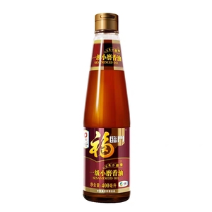 福临门一级小磨香油400ml*2瓶水代法纯芝麻油凉拌菜涮火锅点蘸