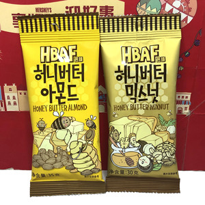 临期特价韩国进口蜂蜜黄油扁桃仁熟制混合坚果仁即食休闲零食品