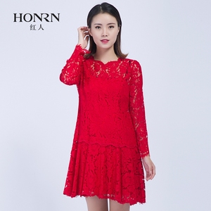 红人专柜正品秋季女装H430L099连衣裙商场同款H43OL099