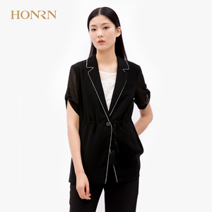 HONRN/红人专柜正品夏季女装短袖西服外套商场同款HE22OS363