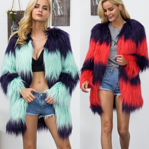 шуба измех пальто新款女人的仿皮草外套fur coat