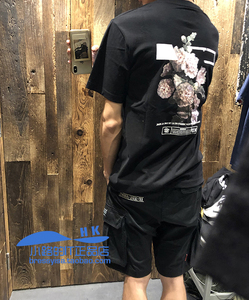 香港潮店 MUSIUM DIV 23春男 帅气字母后背花朵图案短袖T恤 20294