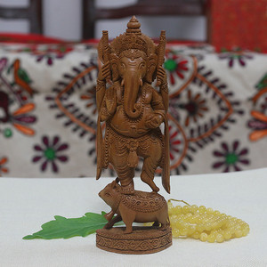 印度老山檀香象神迈索尔象头神迦尼萨手工Ganesha老工艺老料雕刻