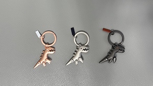 ab家小恐龙挂件钥匙圈包饰品日本金属情侣钥匙圈送朋友情人