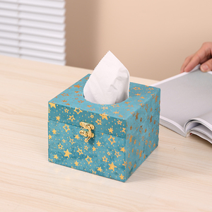 轻奢可爱绒布纸巾盒2024年创意木质布艺抽纸盒客厅桌面餐巾纸盒子
