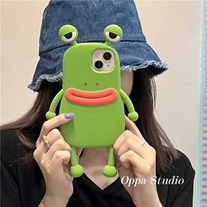 妈见打手机壳奇形怪状立体青蛙适用iphone13pro max苹果12高级感